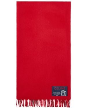 Celine Wool And Cashmere Scarf - Red
