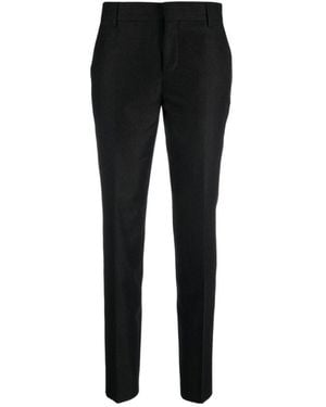Ami Paris Concealed Front Fastened Tapered Pants - Black