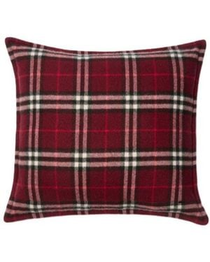 Burberry Check Cashmere Cushion - Red