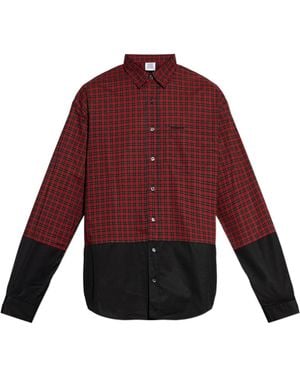 Vetements Checked Oversized Shirt - Red