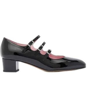 CAREL PARIS Round Head Mary Jane Shoes - Black