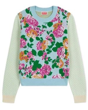 KENZO Floral' Embellished Jumper - White