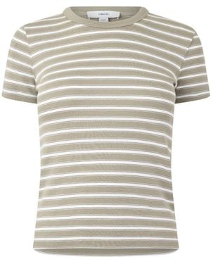 Vince Cropped Fitted T-Shirt - White
