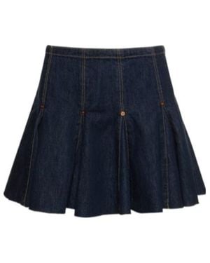RE/DONE Cowboy Mini Skirt - Blue