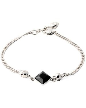 McQueen Double-Skull Chain Bracelet - White
