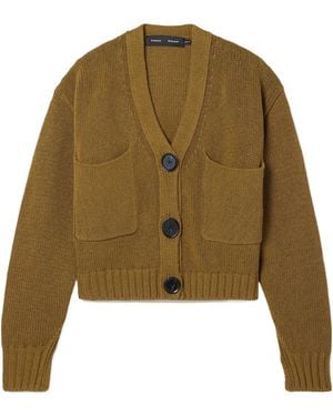 Proenza Schouler Sofia Cropped Cotton-Blend Cardigan - Green