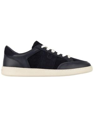 Ferragamo Low-Top Trainer With Signature - Blue