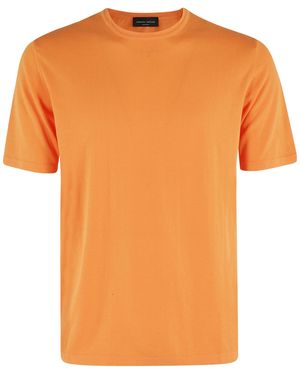 Roberto Collina Round Neck Short Sleeve T-Shirt - Orange