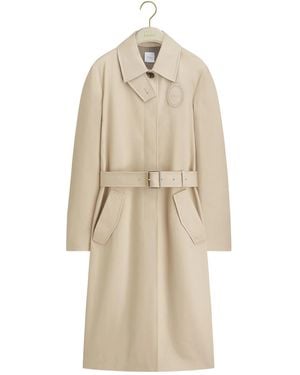 Dior Médaillon Embroidered Trench Coat - Natural