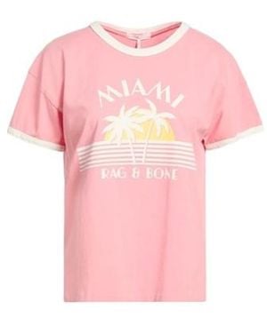 Rag & Bone Printed T-Shirt - Pink