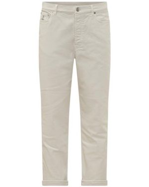 Brunello Cucinelli Regular-Fit Five-Pocket Pants - Gray
