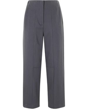 Erika Cavallini Semi Couture Straight-Leg Casual Pants - Blue