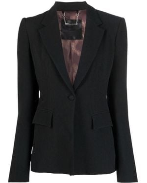 Philipp Plein Notched-Lapels Single-Breasted Blazer - Black