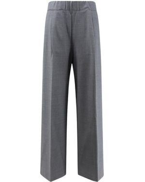 Semicouture High-Waist Flared Pants - Gray