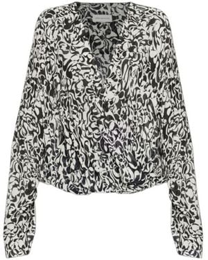Dries Van Noten Long-Sleeved Printed Top - Black