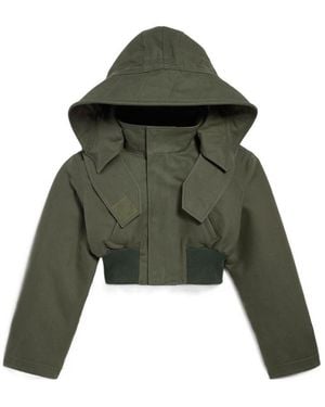 Balenciaga Cropped Military Parka - Green