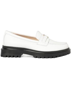 Twinset Logo-Detail Loafers - White