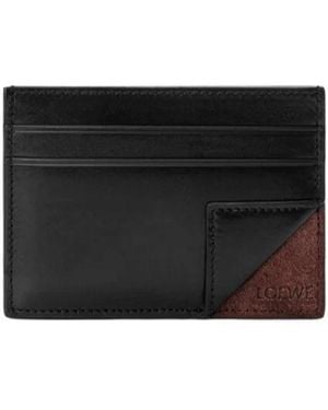 Loewe Switch Logo-Debossed Leather Card Holder - Black