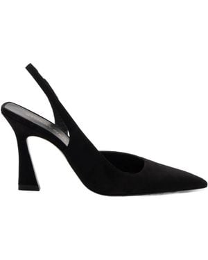 Stuart Weitzman Vinnie 85 Dorsay Slingback - Black
