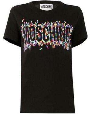 Moschino Capsule Logo Printed T-Shirt - Black