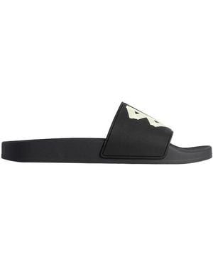 Balenciaga Bb Logo Pool Slide Sandals - Black