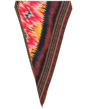 Pierre Louis Mascia Ikat-Print Scarf - Red