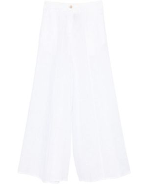 Semicouture Kym Linen Trousers - White
