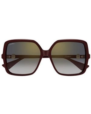 Cartier Square-Frame Sunglasses - Multicolour