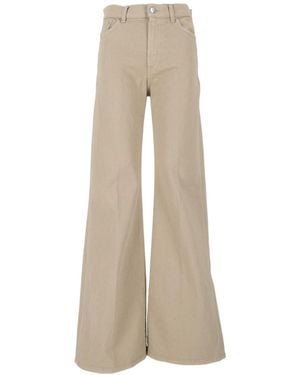 Dondup Logo Patch Wide-Leg Jeans - Natural