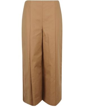 Jonathan Simkhai Pressed-Crease Wide-Leg Trousers - Brown