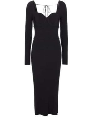 Altuzarra Louisa Ribbed-Knit Midi Dress - Black