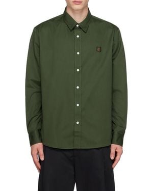 Maison Kitsuné Fox-Motif Cotton Shirt - Green