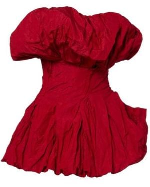 Magda Butrym Gathered Cotton-Blend Taffeta Minidress