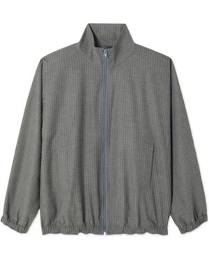 American Vintage Striped Zip-Up Jacket - Grey