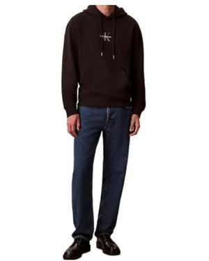 Calvin Klein Relaxed Monogram Hoodie - Black