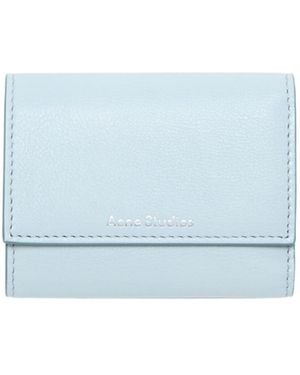 Acne Studios Leather Trifold Wallet - Blue