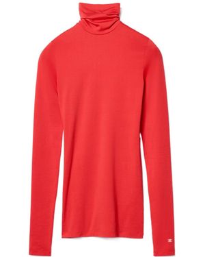Celine Cotton Jersey Turtleneck - Red