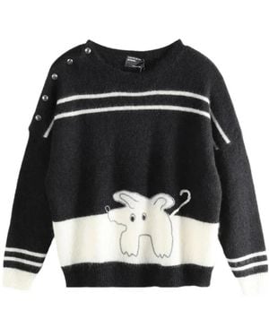 Enfants Riches Deprimes Long-Sleeve Striped Jumper - Black