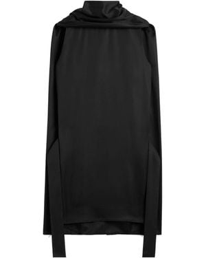 TOTEME Scarf-Detail Cocoon Mini Dress - Black