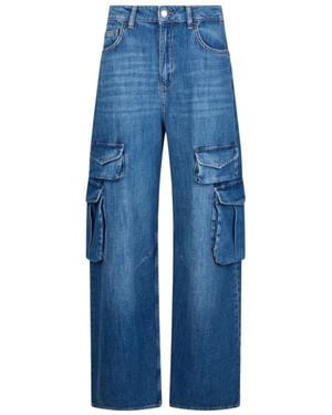 Liu Jo Cargo-Pocket Straight-Leg Jeans - Blue