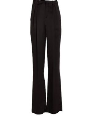 Saint Laurent Simple Straight-Leg Trousers - Black