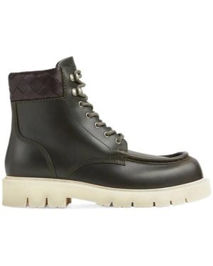 Bottega Veneta Haddock Lace-Up Ankle Boots - Black