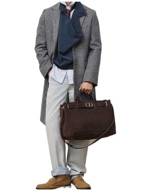 Dior Homme Straight Hem Coat - Blue