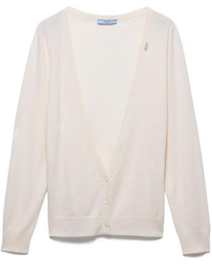 Prada Cashmere Cardigan - White