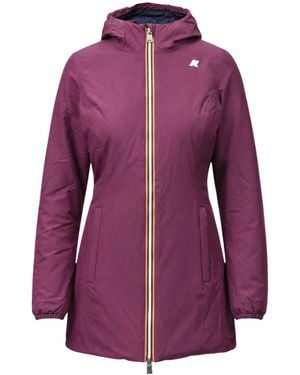 K-Way Reversible Logo Coat - Purple