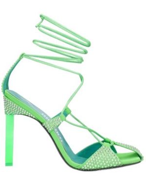 The Attico Adele Hollow High-Heeled Sandals - Green