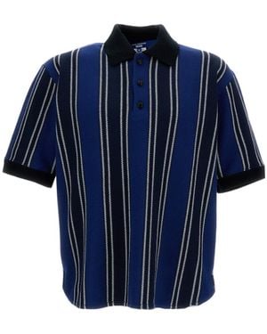 Junya Watanabe Knitted Polo Shirt - Blue