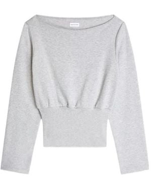 Dries Van Noten Boat-Neck Long-Sleeved Top - White