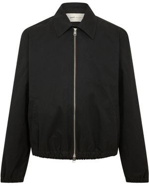 Ami Paris Minimalist Cropped Jacket - Black