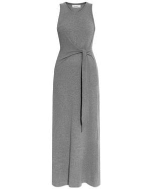 Lisa Yang The Angeline Tie-Front Dress - Grey